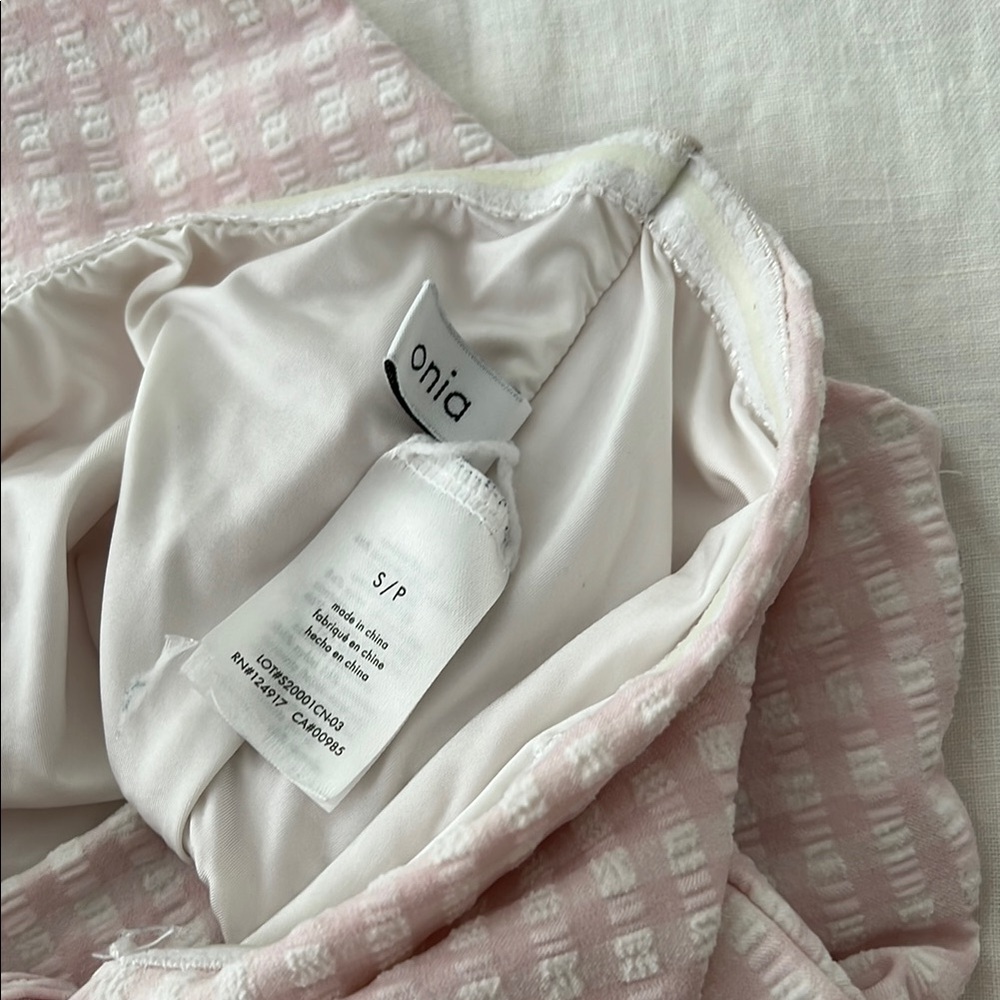 Onia Pink and White Women's Swimwear